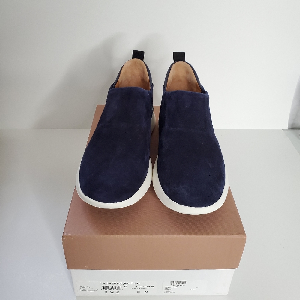 NWT VIA SPIGA Laverno Blue Slip-On Suede Sneakers - Picture 8 of 11